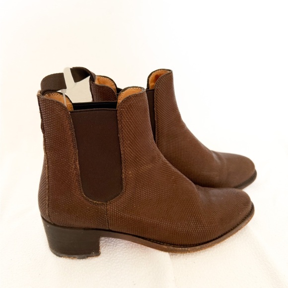 Heschung Textured Leather Ankle Boots - Picture 1 of 4